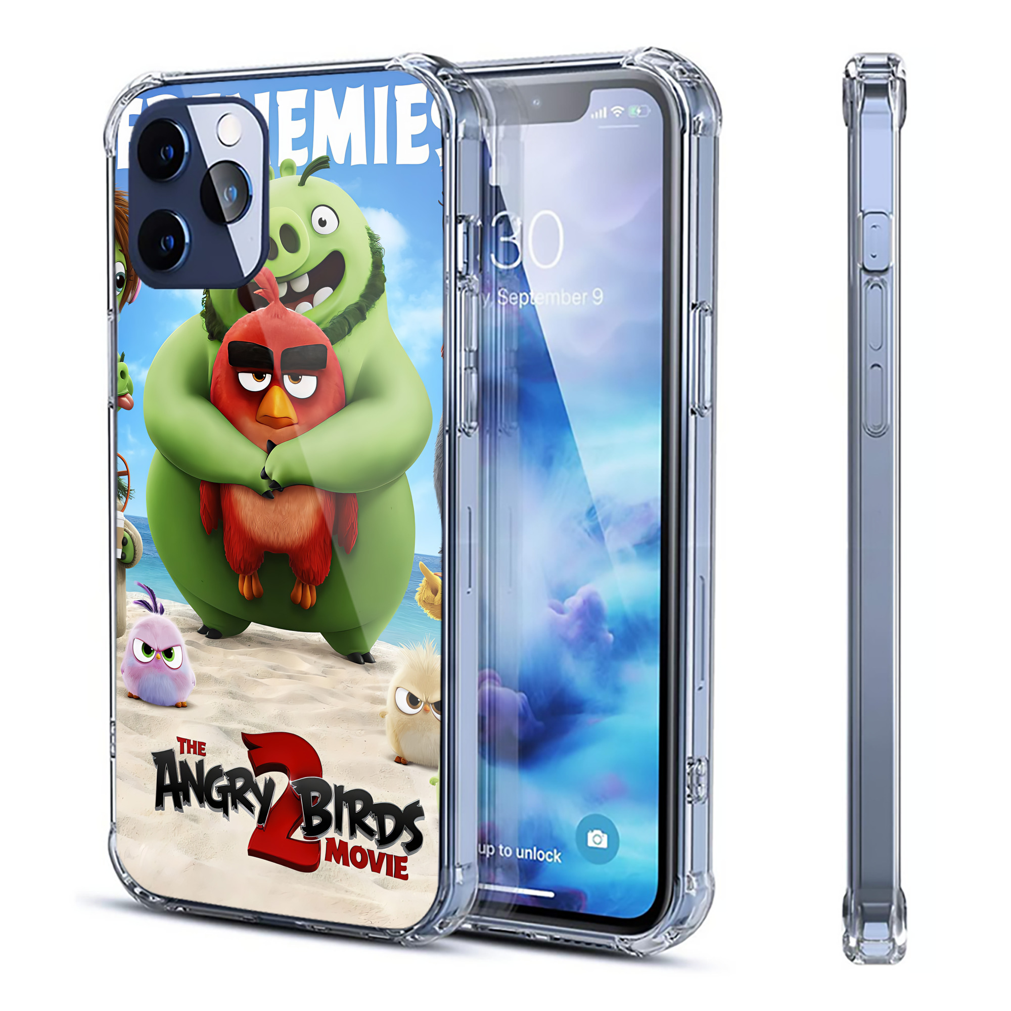 （画像用） Angry Birds アングリーバード 【iPhone 12シリーズ対応】透明スマホケース（クリアソフトケース）